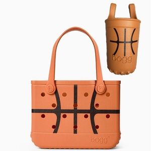 Bogg Bitty Bag in Basketball print and Cup Holder Set